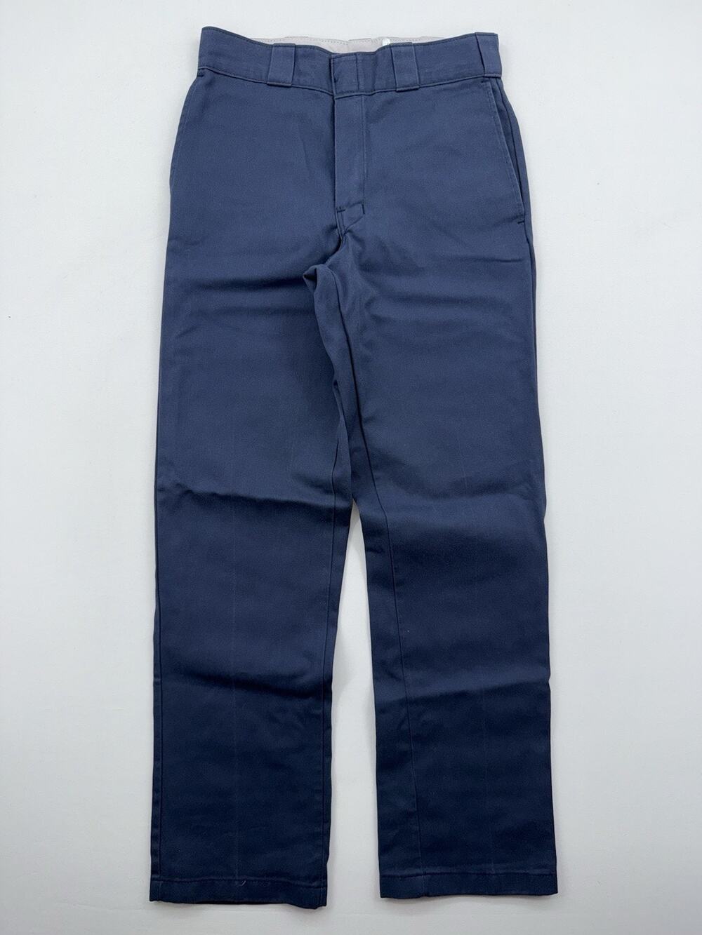 Dickies Mens Polyester Cotton Blue Pleated Casual Work Pants Trousers Sz 30x32